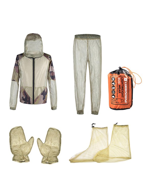 Mesh Hooded Jacket Breathable with Hood with Carry Pouch Netting Suit Bug Jacket XL