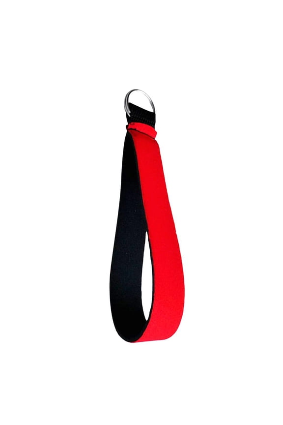 Neoprene Wristlet Keychain Wrist Strap Band Key Holder Split Ring Red