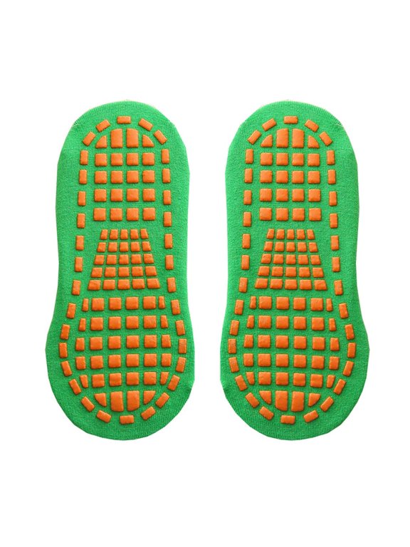 Non-slip Floor Socks, Ladies Stopper Socks, Kids Studded Socks, Abs Studded Yoga Green