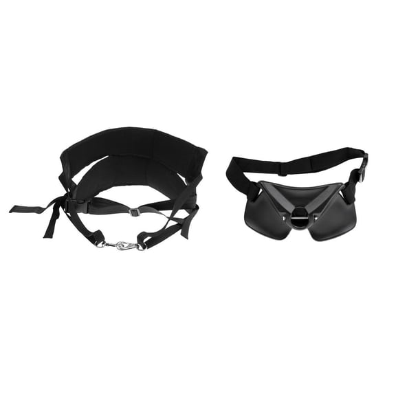 QccHieUs Offshore Fishing Harness & Standing Up Fighting Belt Waist Gimbal Rod Holder