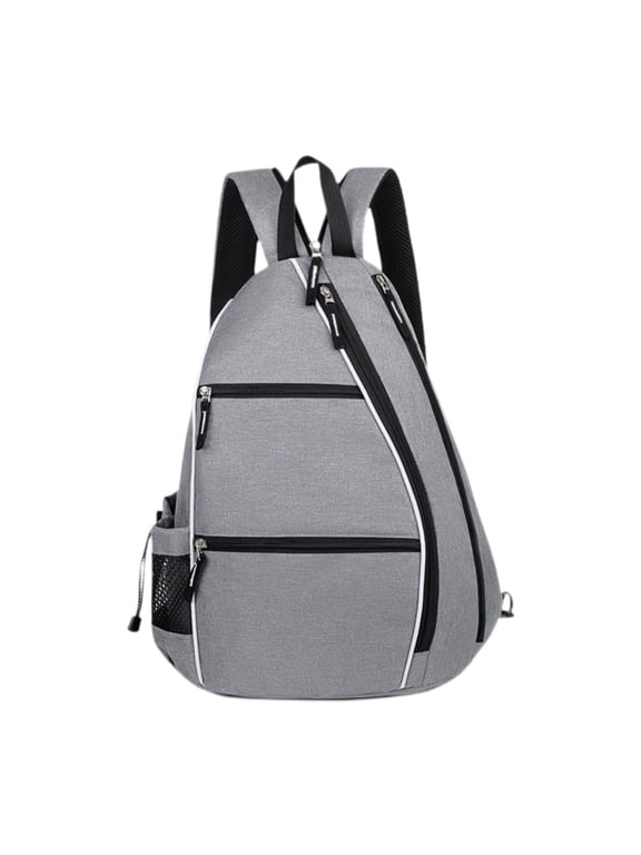 Pickleball Bag Pickleball Backpack Tennis Crossbody Backpack Gift Large Capacity Gray