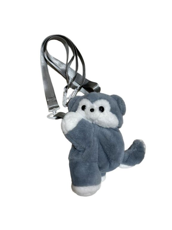 Plush Backpack Casual Stuffed Toys Unique Accessories Handcraft Adjustable Pouch