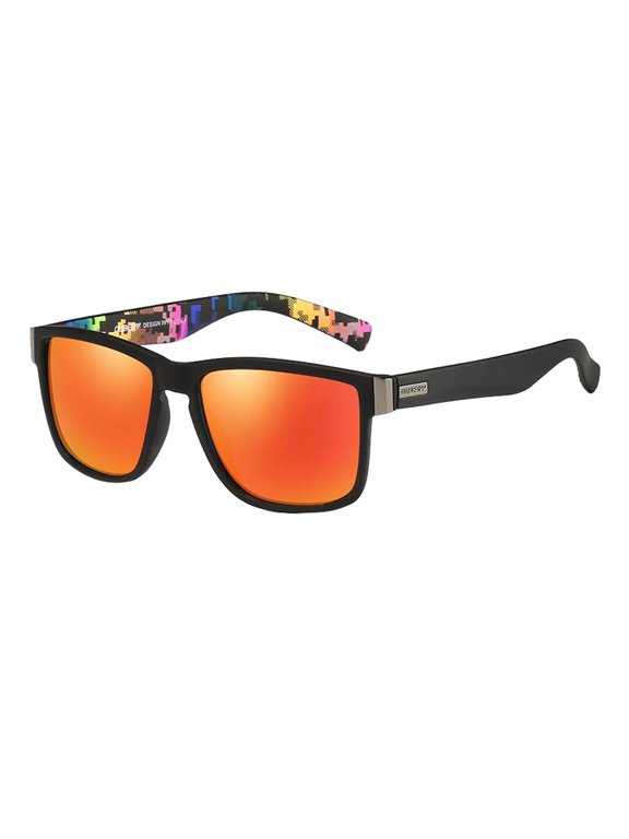 Polarized Cycling Goggles Running Anti-glare Ski Golf Sunglasses Orange