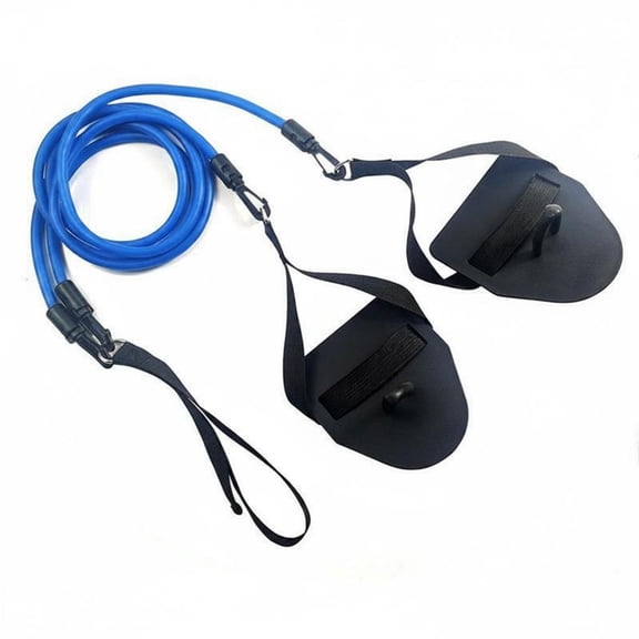 QccHieUs Portable Webbing Swim Stroke Training Band Exercise Cable for Building Strength Hookweb-blu-40lb