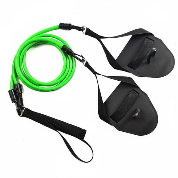 QccHieUs Portable Webbing Swim Stroke Training Band Exercise Cable for Building Strength Hookweb-grn-50lb