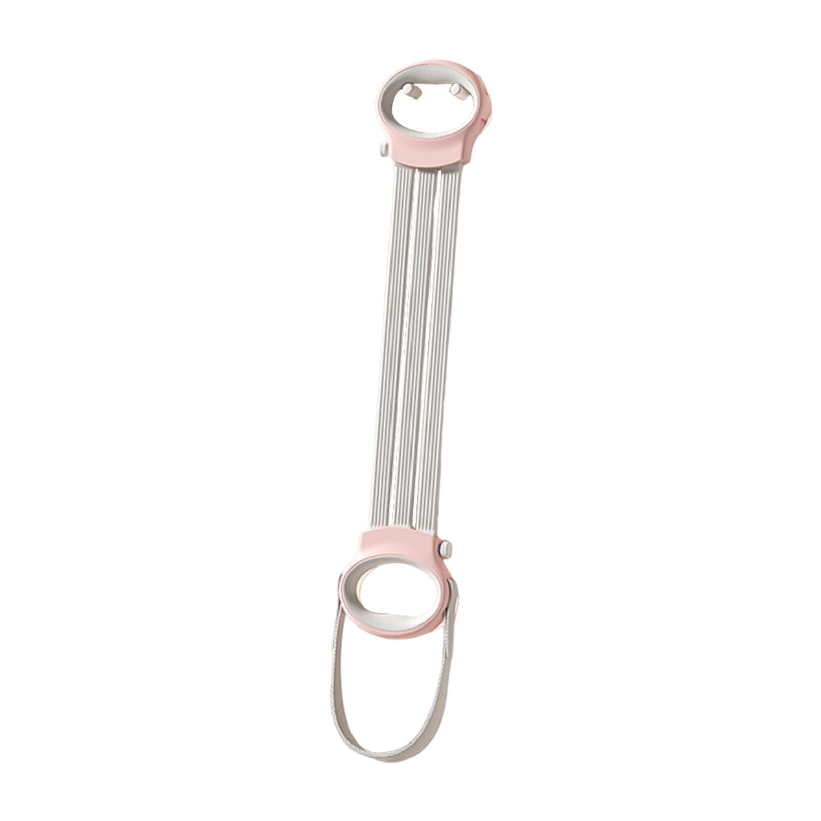 QccHieUs Resistance Band 3 Gears Adjustable, Handle Elastic Puller Rope, Gym Workout Back Pink