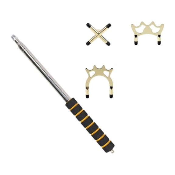 QccHieUs Retractable Billiards Cue Stick Bridge Billiards Pool Cue Accessory Professional with 3 Bridge Heads