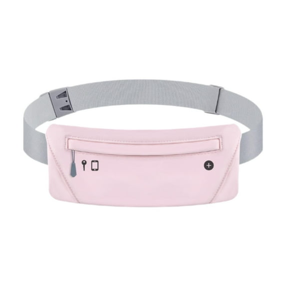 QccHieUs Running Belt Fanny Pack Phone Holder Reflective Cable Hole for Women Men Runners Pink