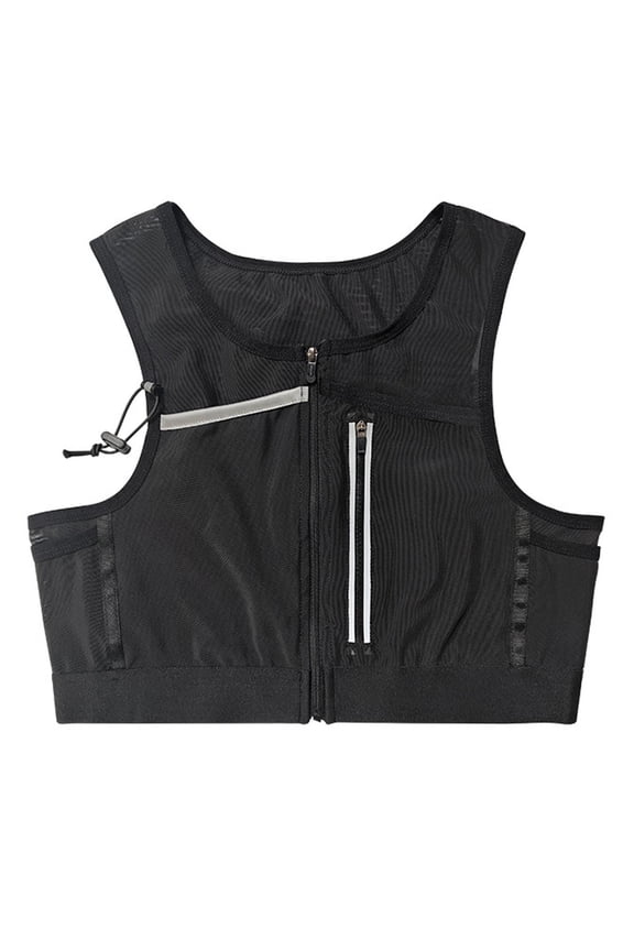 Running Vest Bag Phone Holder Reflective Chest Pack with Mesh Pocket Lightweight L