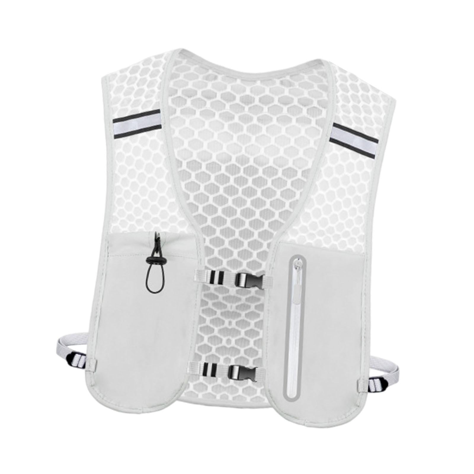 QccHieUs Running Vest Pack 2 L with Adjustable Waistband Outdoor Sports Bag for Women Men gray