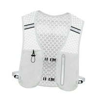 QccHieUs Running Vest Pack 2 L with Adjustable Waistband Outdoor Sports Bag for Women Men gray