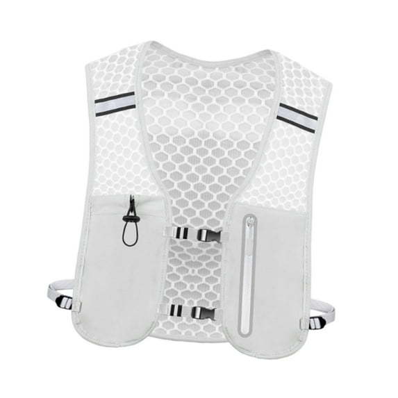 QccHieUs Running Vest Pack 2 L with Adjustable Waistband Outdoor Sports Bag for Women Men gray