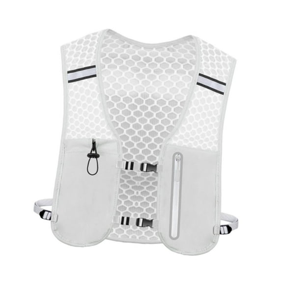 QccHieUs Running Vest Pack 2 L with Adjustable Waistband Outdoor Sports Bag for Women Men gray