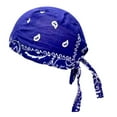 thumbnail image 1 of QccHieUs Skull Cap Breathable Quick Drying Tie Back Bandana Cap for Running Sports Riding Blue, 1 of 9