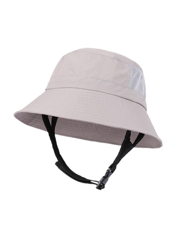 Sun Bucket Hat Beach Cap Lightweight Surf Hat Wide Brim Stylish Fishing Hat Sun Light Gray