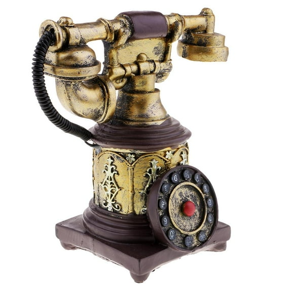 QccHieUs Vintage Antique Rotary Handset Desk Telephone European Retro Dial Phones 7111-28