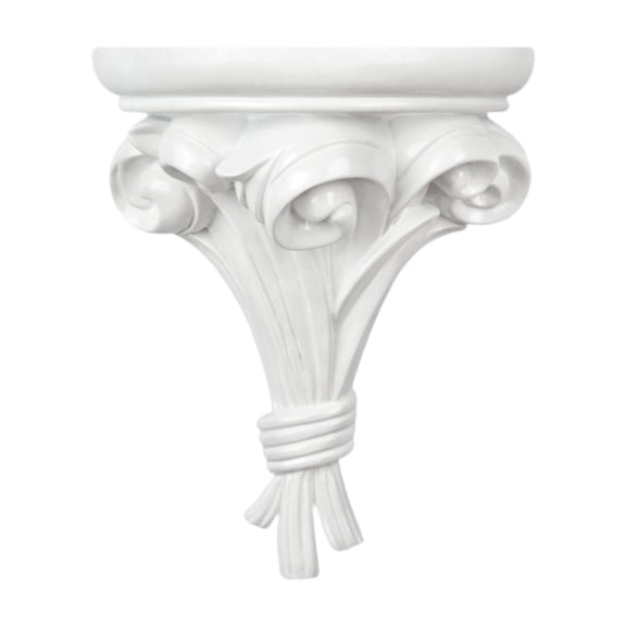 QccHieUs Wall Hanging Shelf Wall Decor European Simple 3D Bedroom Retro Resin Office Wear White Small