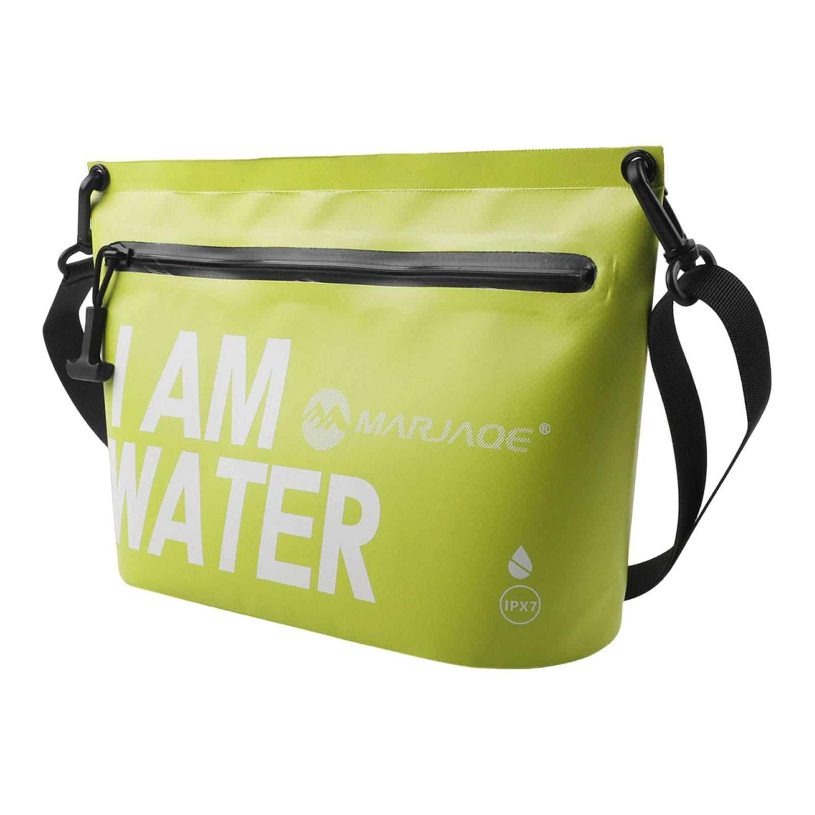 QccHieUs Waterproof Dry Bag Handbag Handle Bag with Adjustable Waist Strap Tote Pouch for Green