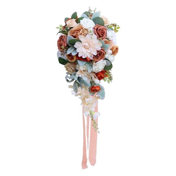 QccHieUs Wedding Bridal Bride Holding Bouquet Wedding Bouquets for Bride Anniversary