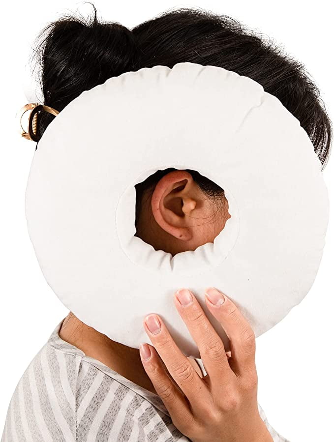 Qchengsan Piercing Pillow Ear Pillows for Side Sleepers with Hole