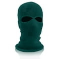 thumbnail image 1 of Qcmgmg 2-Hole Ski Knitted Face Cover Adult Winter Full Face for Outdoor Sports Ski Mask Warm Balaclava for Men Women Dark Green, 1 of 8