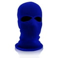 thumbnail image 1 of Qcmgmg 2-Hole Ski Knitted Face Cover Adult Winter Full Face for Outdoor Sports Ski Mask Warm Balaclava for Men Women Royal Blue, 1 of 8