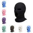 thumbnail image 1 of Qcmgmg 3 Hole Winter Mask Ski Balaclava Knitted Headwear hat Outdoor Sports Full Face Cover Mask Warm Balaclava Black, 1 of 9