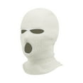 thumbnail image 1 of Qcmgmg 3 Holes Ski Mask Full Face Cover Outdoor Balaclava Winter Knitted Neck Gaiter for Halloween Sports Cycling White, 1 of 7