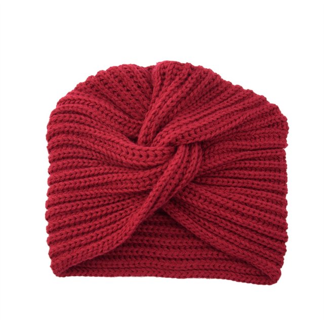 Qcmgmg Cable Knit Women's Beanie Cap Turban Winter Lady Hat Cold