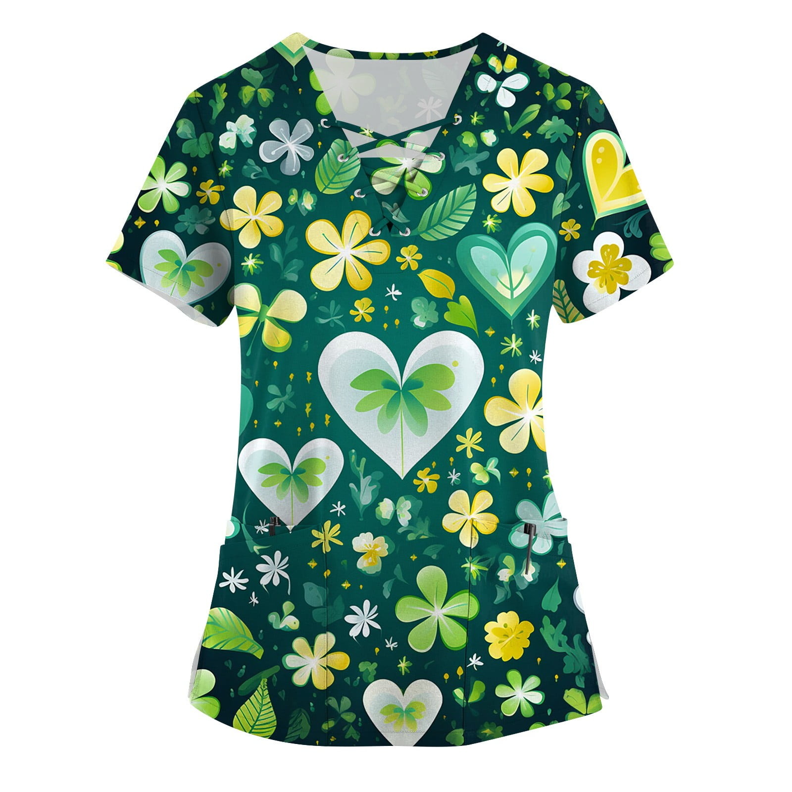 clover st patricks day scrub set