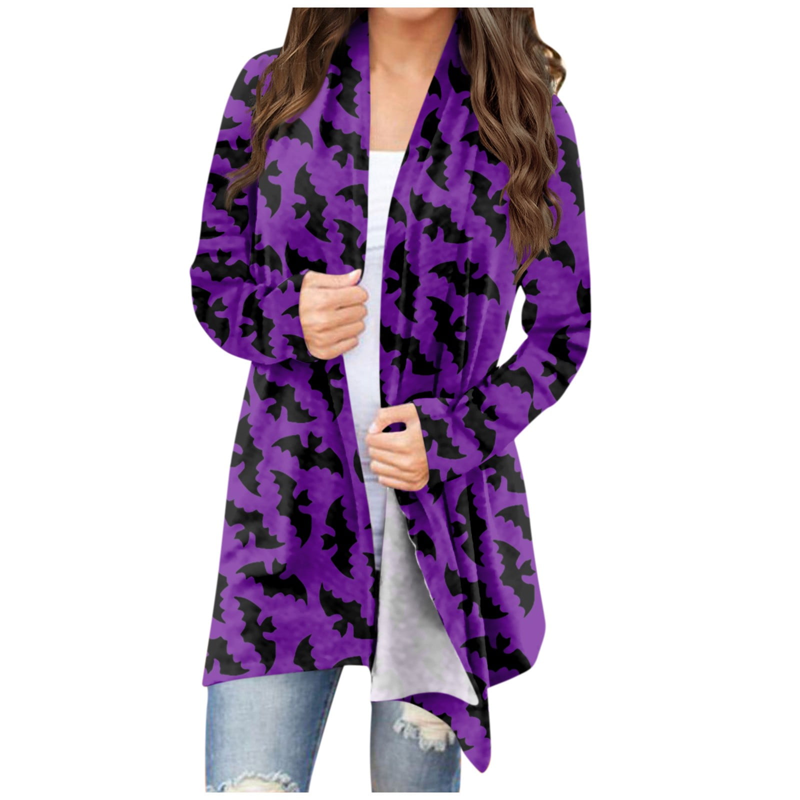 Qcmgmg Girls Outfits Long Sleeve Open Front Plus Size Cardigan Plus