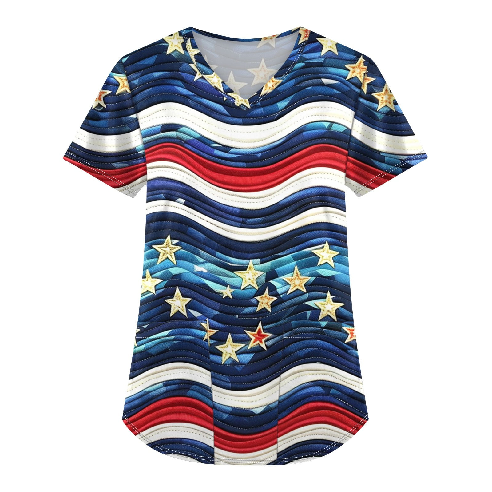 4th of july scrubs walmart