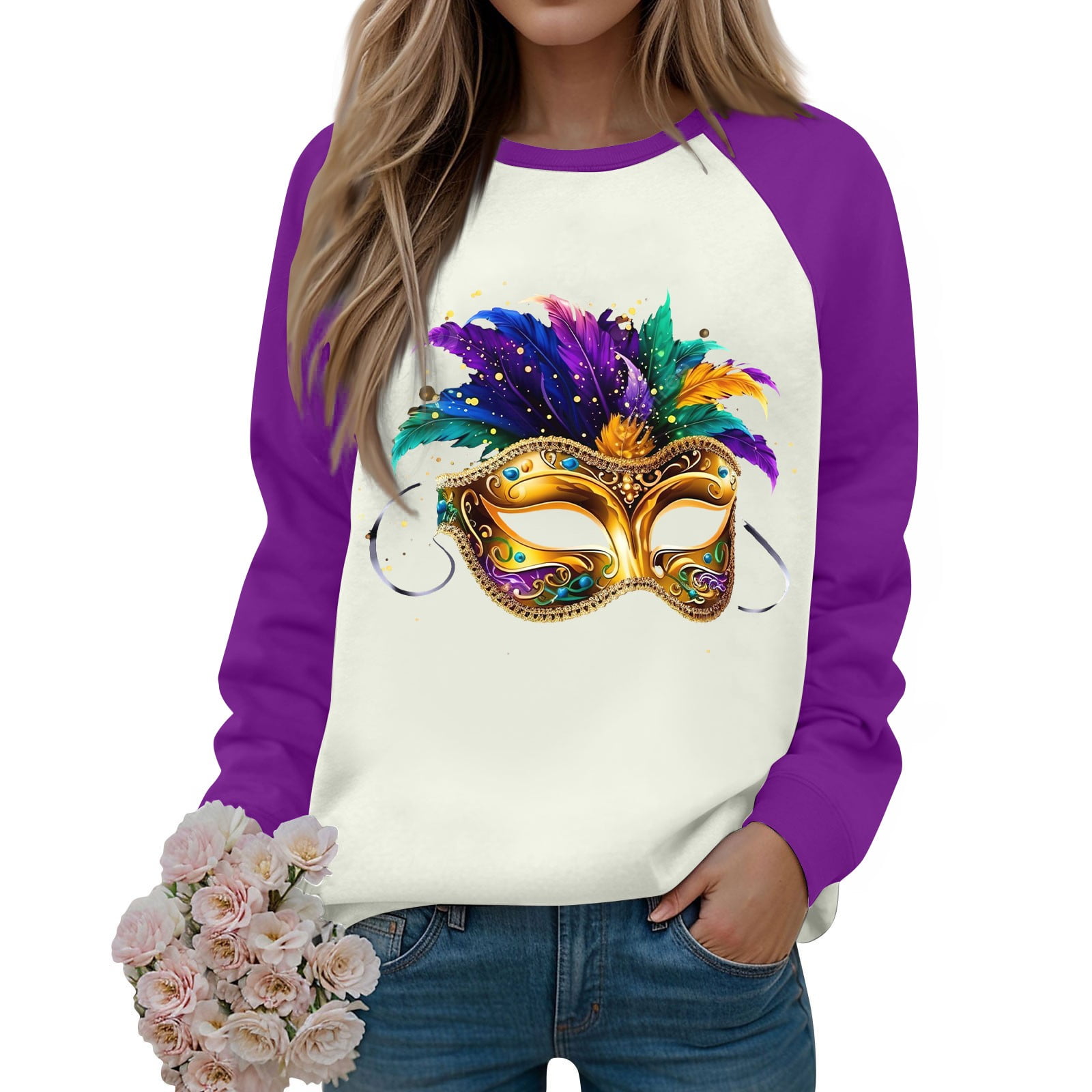 mardi gras sweater girls