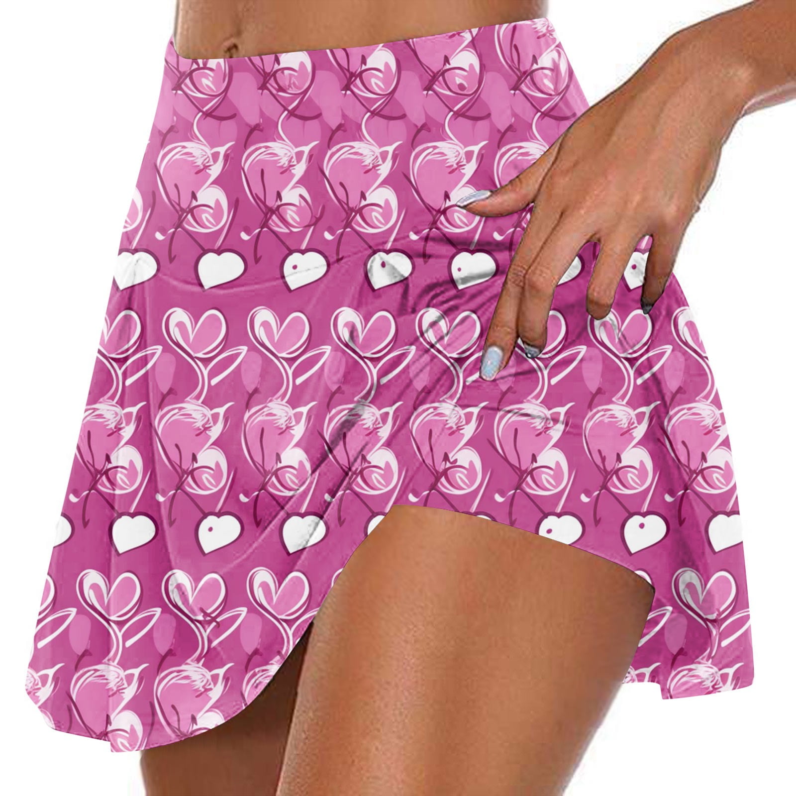 JOJOANS Women's 20 Knee Length Skorts Skirts Athletic Tennis Skirt Modest  Golf Skorts Pocket UV Protection, Hot Pink, Small : : Clothing,  Shoes & Accessories
