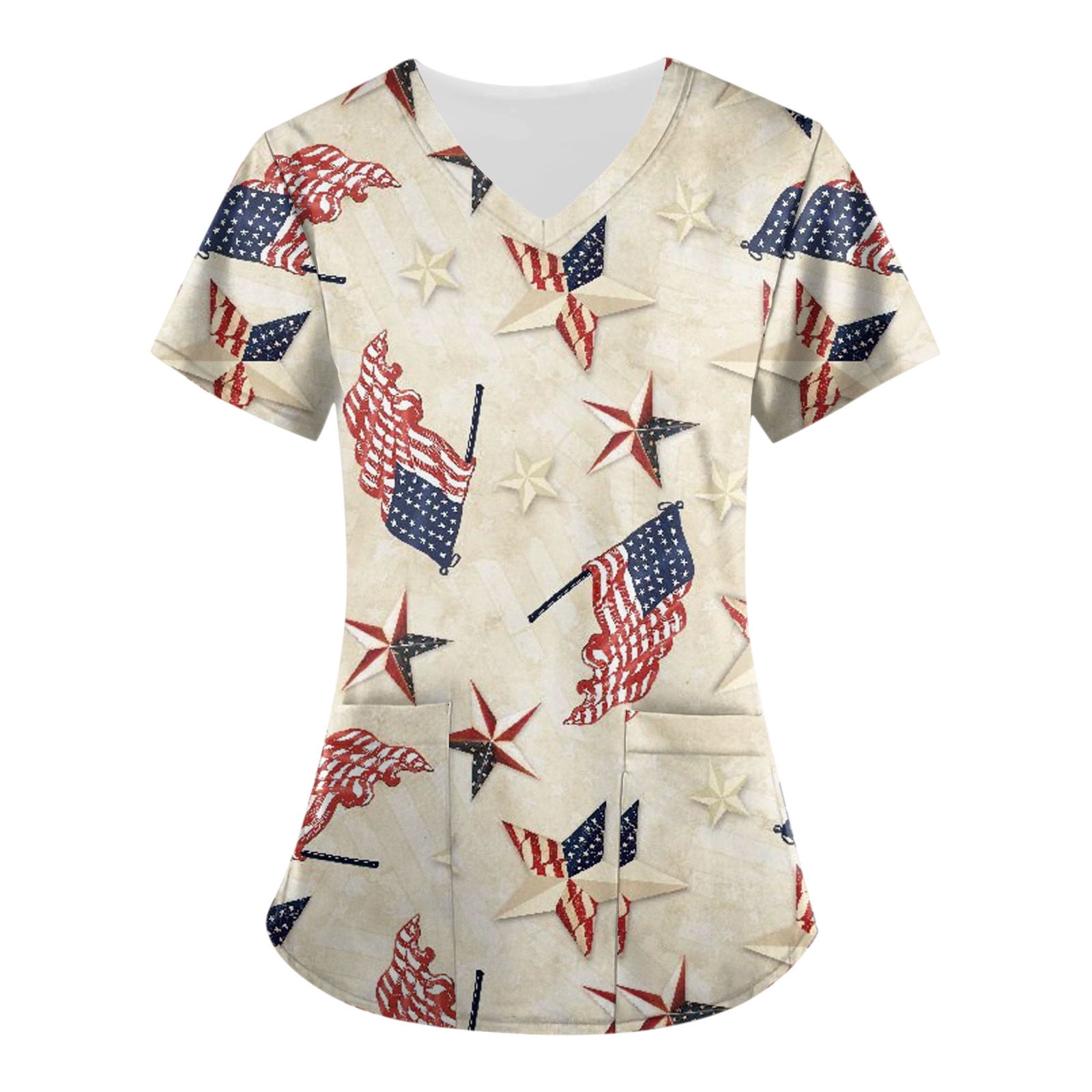 4th of july scrubs walmart