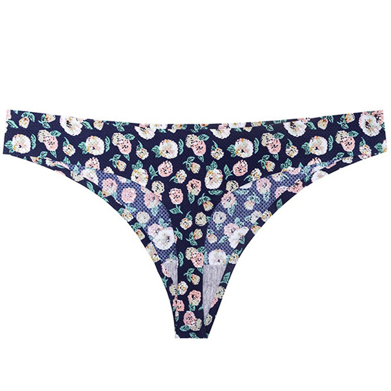 Qcmgmg Solid Color Underwear Seamless No Show Breathable Ice Silk