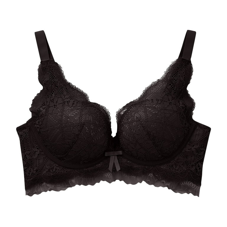 Buy online Black Solid Minimizer Bra from lingerie for Women by