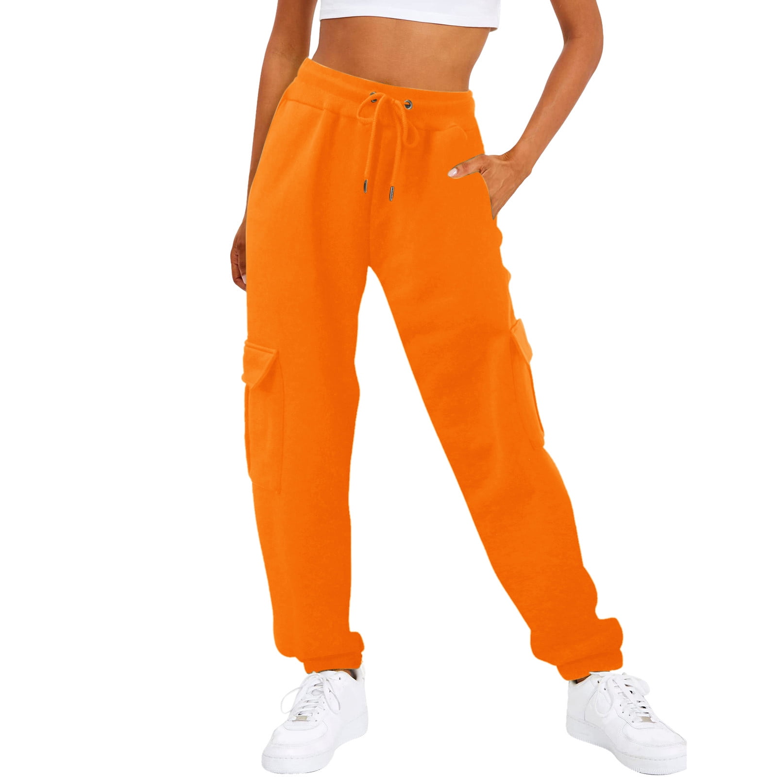 zuwimk Womens Sweatpants,Women High Waisted Flare Pants Solid Color Fashion  Pleated Bell Bottoms White,XXL 