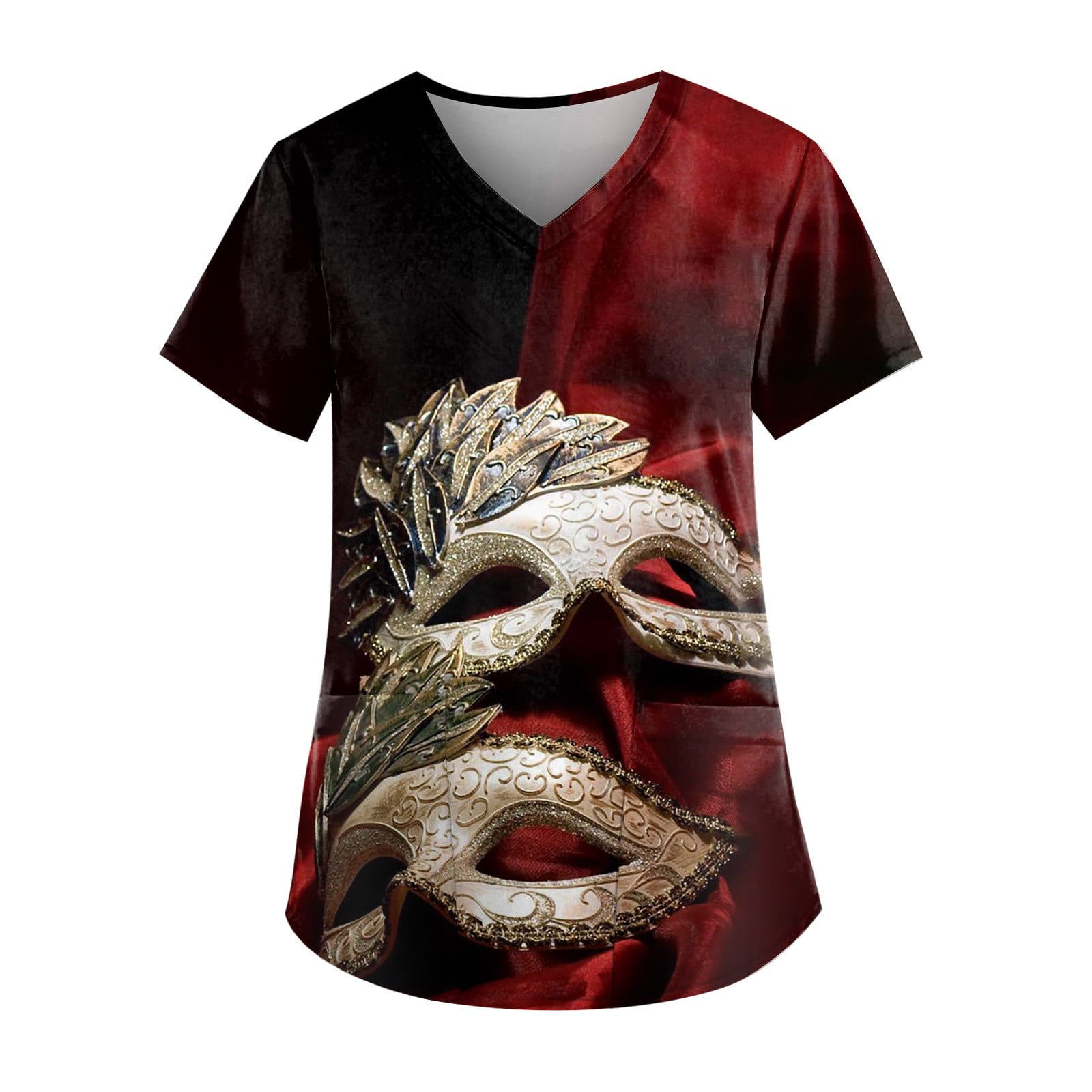 mardi gras v neck t shirts