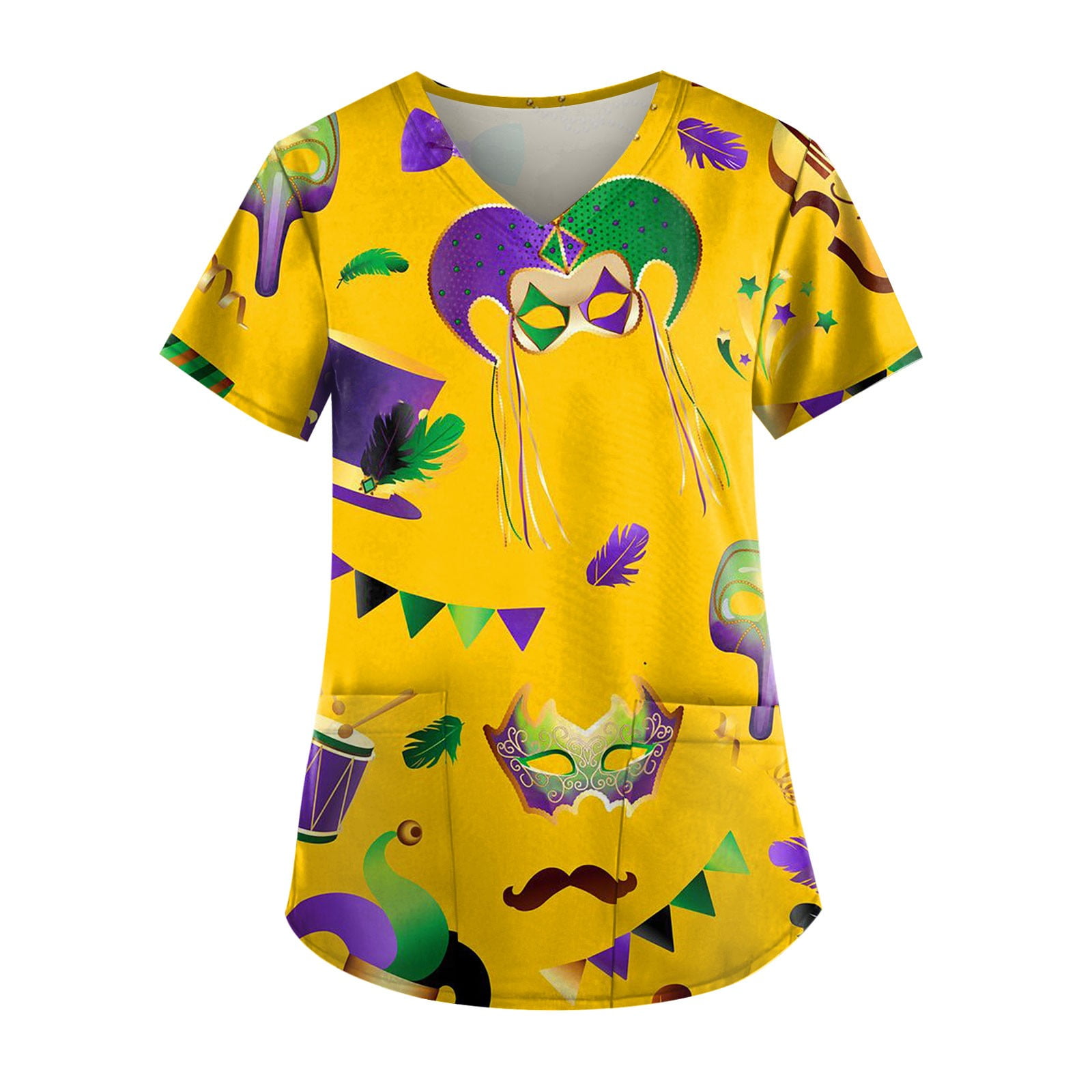 mardi gras scrub jacket