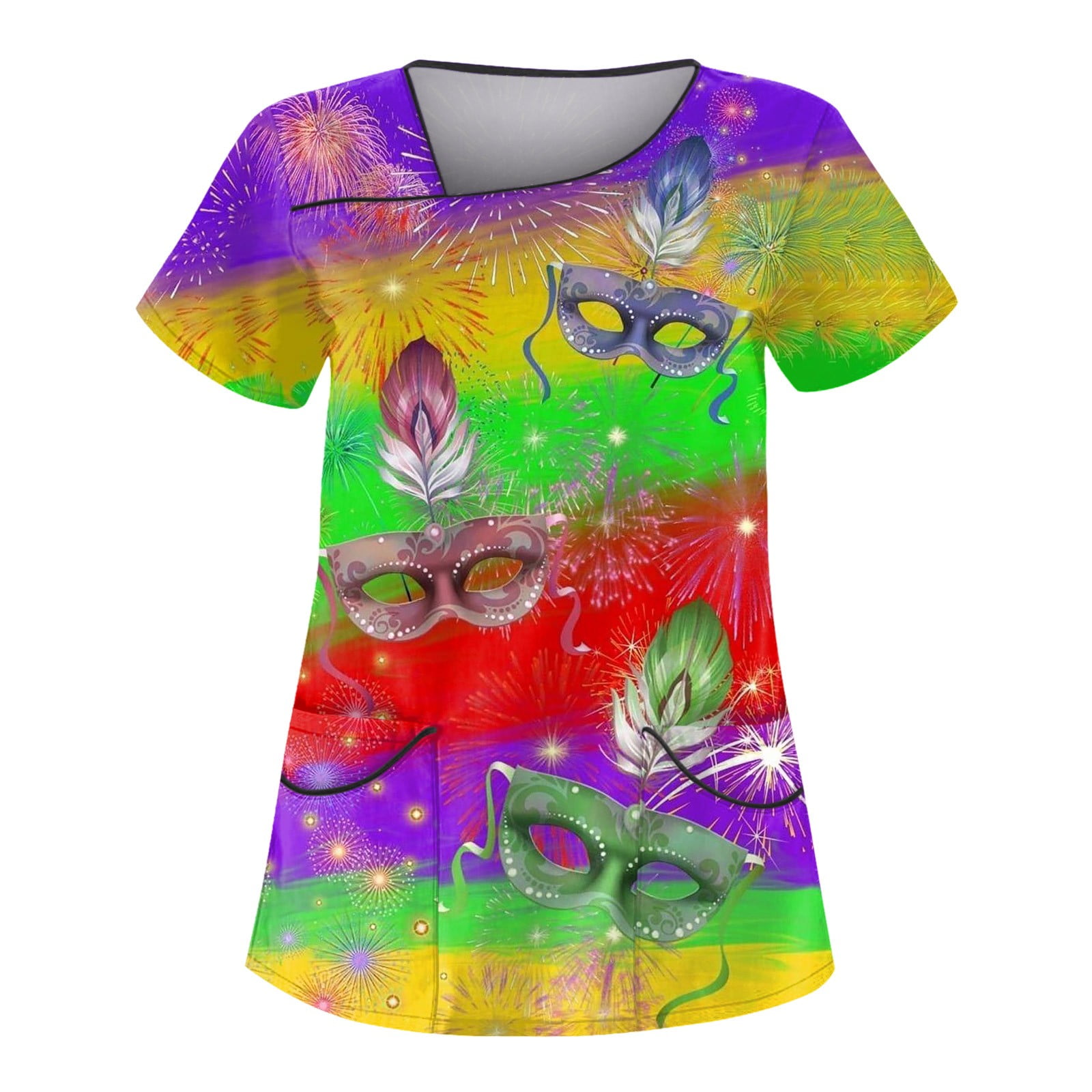 mardi gras v neck shirts