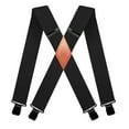 thumbnail image 1 of Qcwqmyl Black Suspenders for Men Heavy Duty Big and Tall,2" Wide with Strong 4 Clips Suspenders Ski Work, 1 of 6