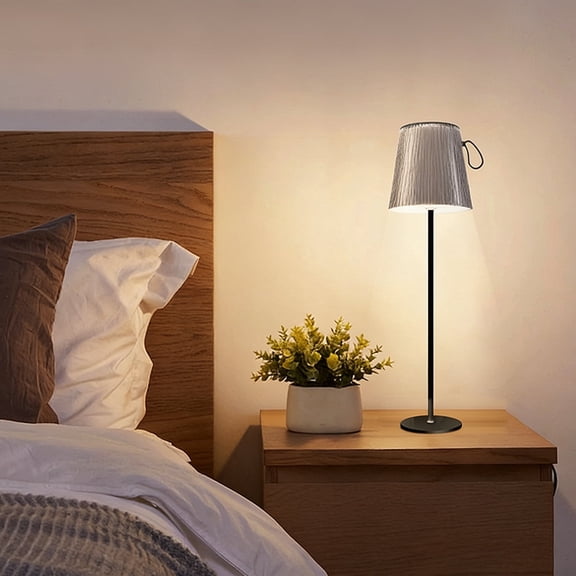 Cordless Table Lamps for Bedroom Black Desk Light, Rechargeable Touch Lamp Bedside Nightstand, Cordless RGB Stepless Dimming Portable LED Desk Light