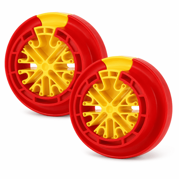 Qczoyp 2 Pack Detachable Snap-On Cable Comb Organizer Wheel, 4.72 Inch Cable Separator Tool for Electrician Network Electrical Cord Management (2 Pack Red-Yellow)
