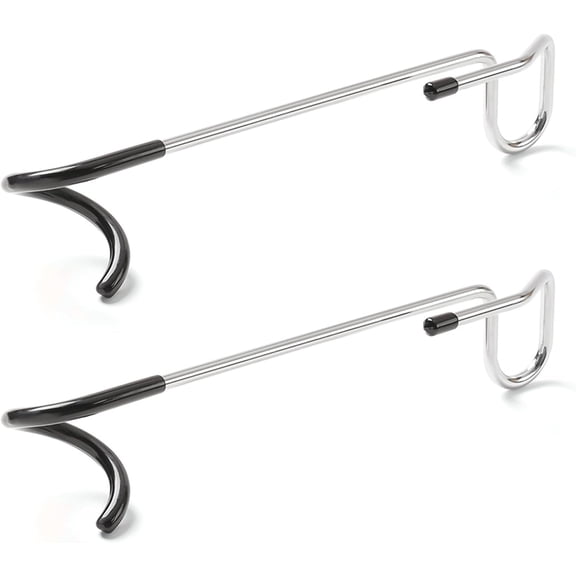 Qczoyp 2 Pack Windproof Stainless Steel Tree Branch Hanging Hooks, Multi-Purpose Wrap Around Hook for Bird Feeder, Camping Lantern, Plant Basket, Tent Pole Lamp Outdoor Garden Hanger
