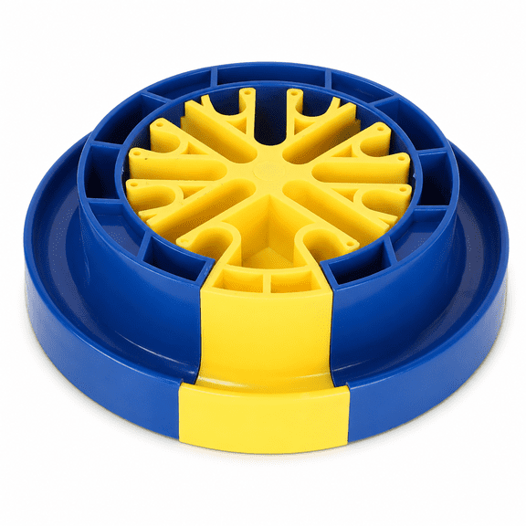 Qczoyp 2-Piece Snap-On Cable Comb Organizer Tool,Detachable Wire Management Sorting Disc, 4.72 Inch Plastic Cable Separator Wheel for Electrical Wires Network Cables Cord Arrangement(Blue and yellow)