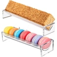 thumbnail image 1 of Qczoyp 2Pcs Cracker Tray for Serving, Acrylic Biscuit Stand Cracker Server Holder, Rectangular Clear Food Display Holder for Countertop, Home, Wedding Parties and Events, 1 of 9