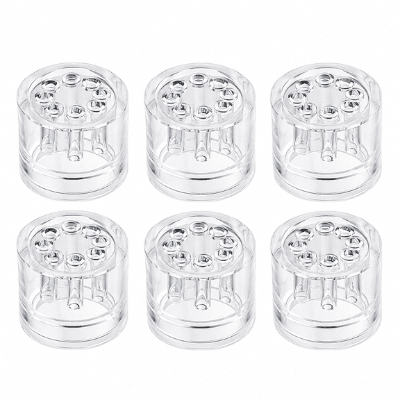Qczoyp 6 Pack Planaria Trap, 8-Hole Clear Acrylic Aquarium Worm Catcher for Flatworms and Leeches, Tank Pest Trap for Cherry Shrimp, Dwarf Shrimp and Aquariums