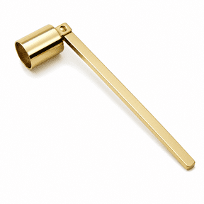 Qczoyp Candle Snuffer, Stainless Steel Candle Extinguisher with Long Handle, Candle Extinguishing Tool for Jar Candles, Pillar Candles, Home and Wedding Decor, Gold