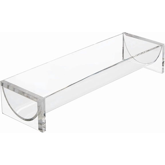 Qczoyp Clear Cracker Serving Tray, Transparent Macaron Display Tray, Rectangular Cracker Holder for Serving Trays, Food Display Cracker Serving Tray Stand for Home, Party, Events, U Shape
